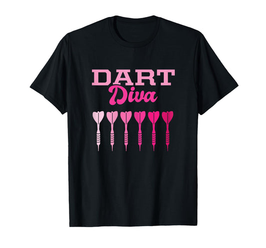 Dart Diva Dart Player Arrow Funny Dart For Women T-Shirt