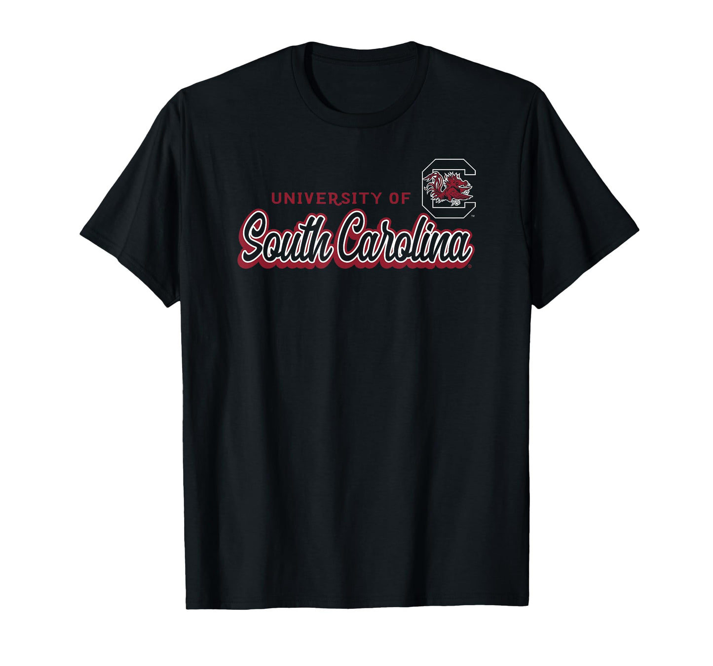 South Carolina Gamecocks Cursive Black Officially Licensed T-Shirt
