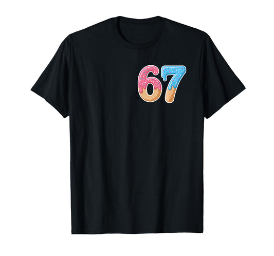 67 Six Seven 6 7 Meme Ice Cream Drip Front and Back T-Shirt