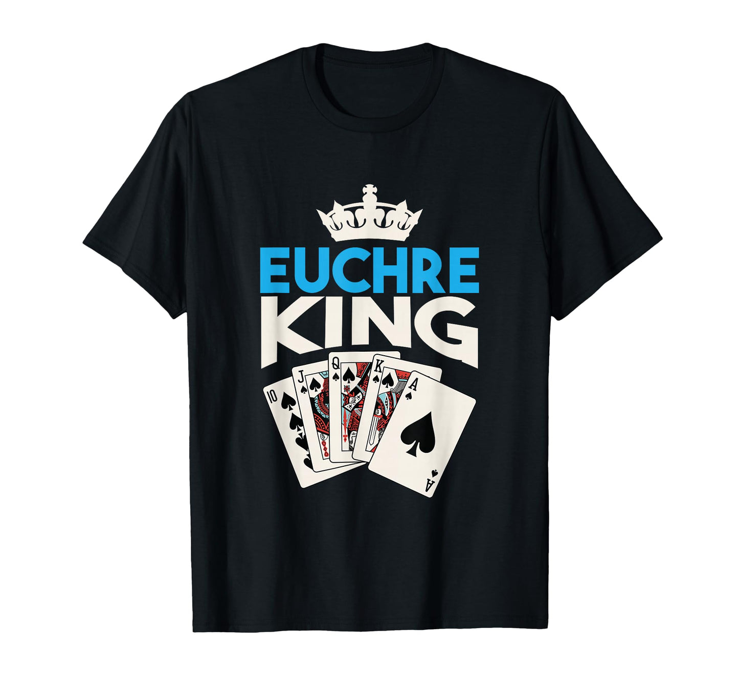 Euchre King Card Game Player Euchre Playing Clubs Euchre T-Shirt