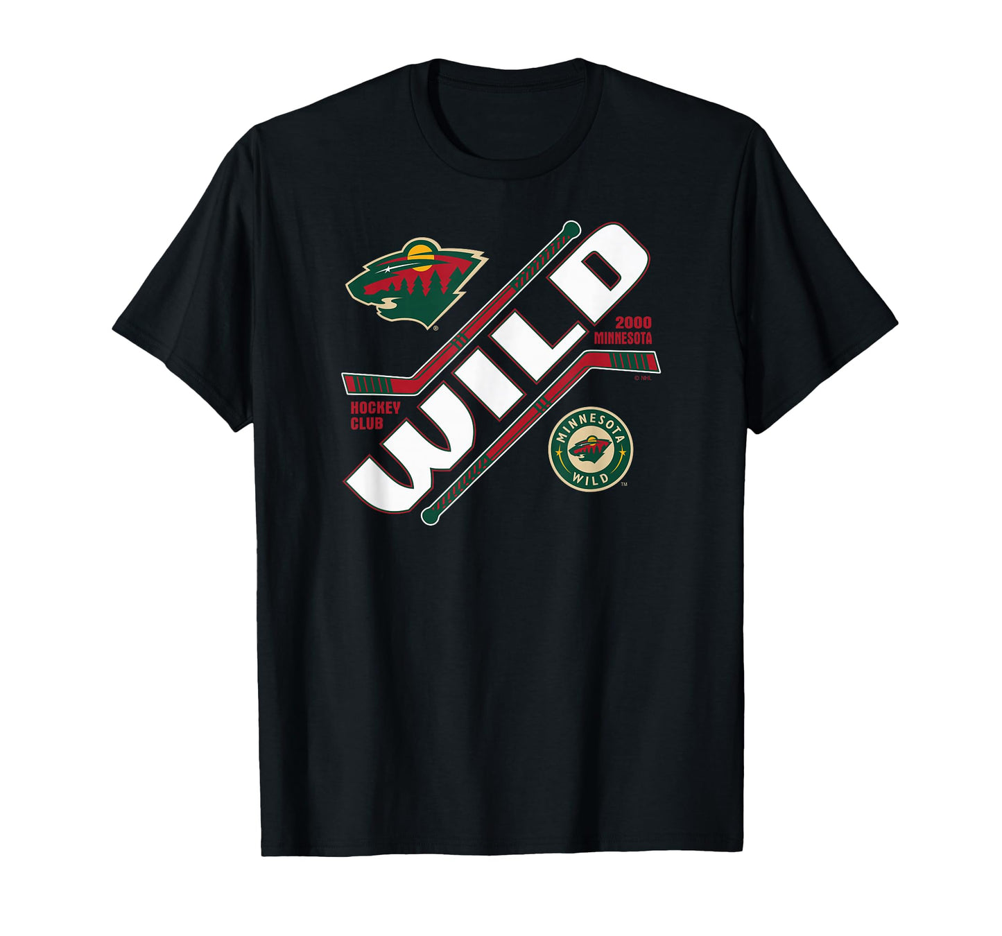 Minnesota Wild Force Black Officially Licensed T-Shirt