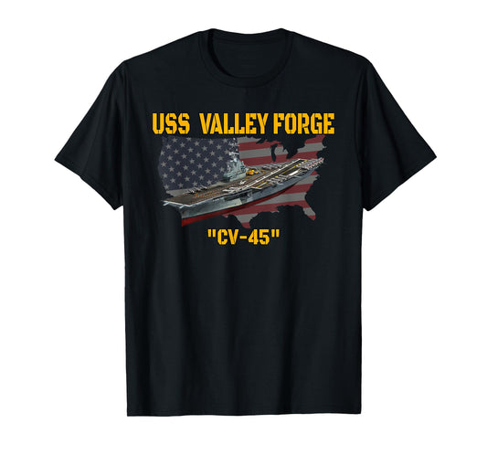 Aircraft Carrier USS Valley Forge CV-45 Veterans Day Fathers T-Shirt
