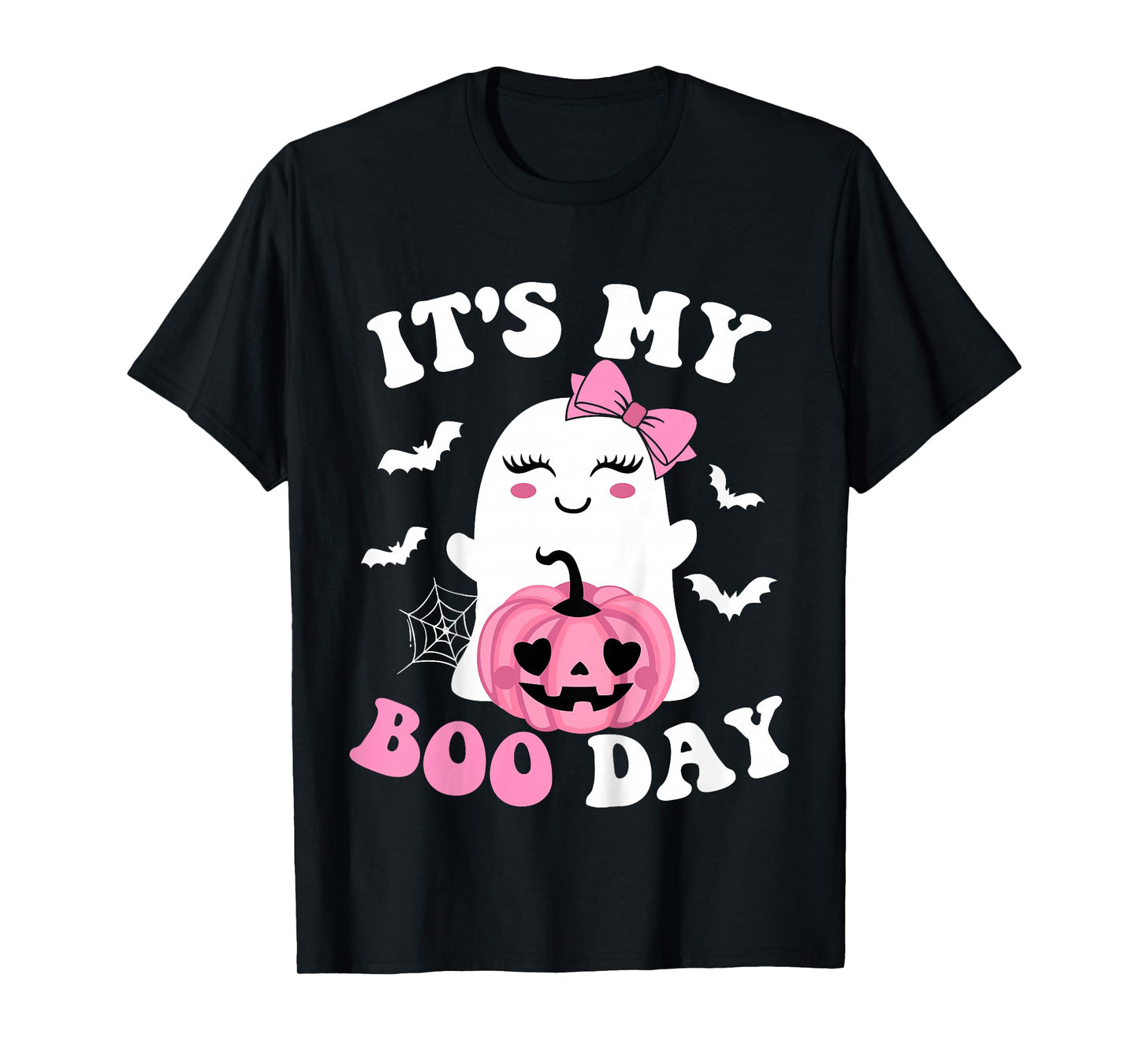 Kids Its My Boo Day Cute Halloween Birthday Toddler Girls Ghost T-Shirt