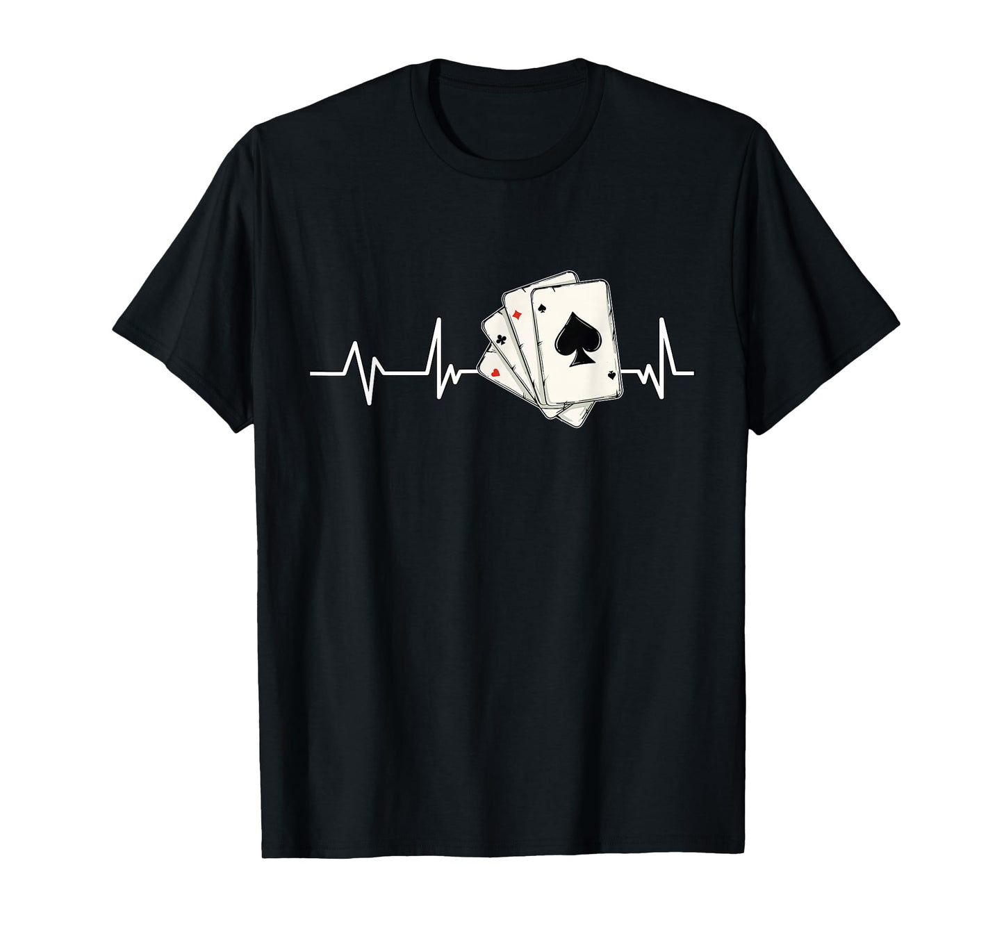 Poker Player Heartbeat EKG Gift Poker T-Shirt