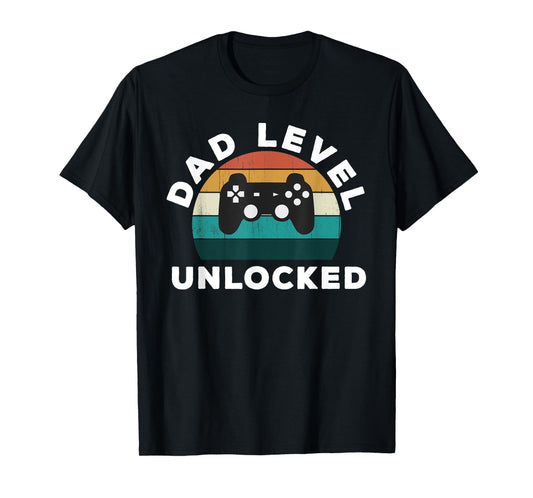 Dad Level Unlocked - Game Lover / Gamer New Father Baby T-Shirt