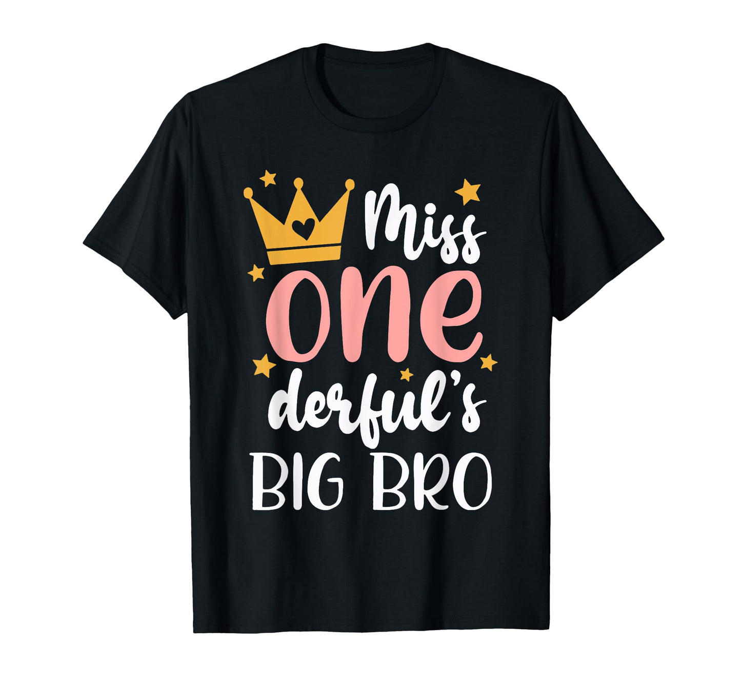 Big Brother of Miss Onederful 1st Birthday Girl Family T-Shirt