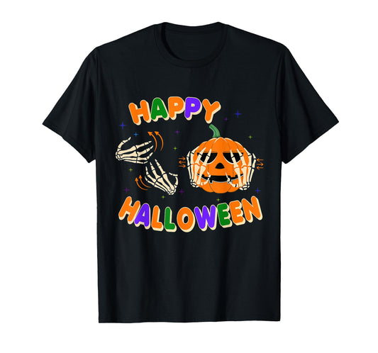 American Sign Language ASL Halloween Vibes Happy Halloween T-Shirt