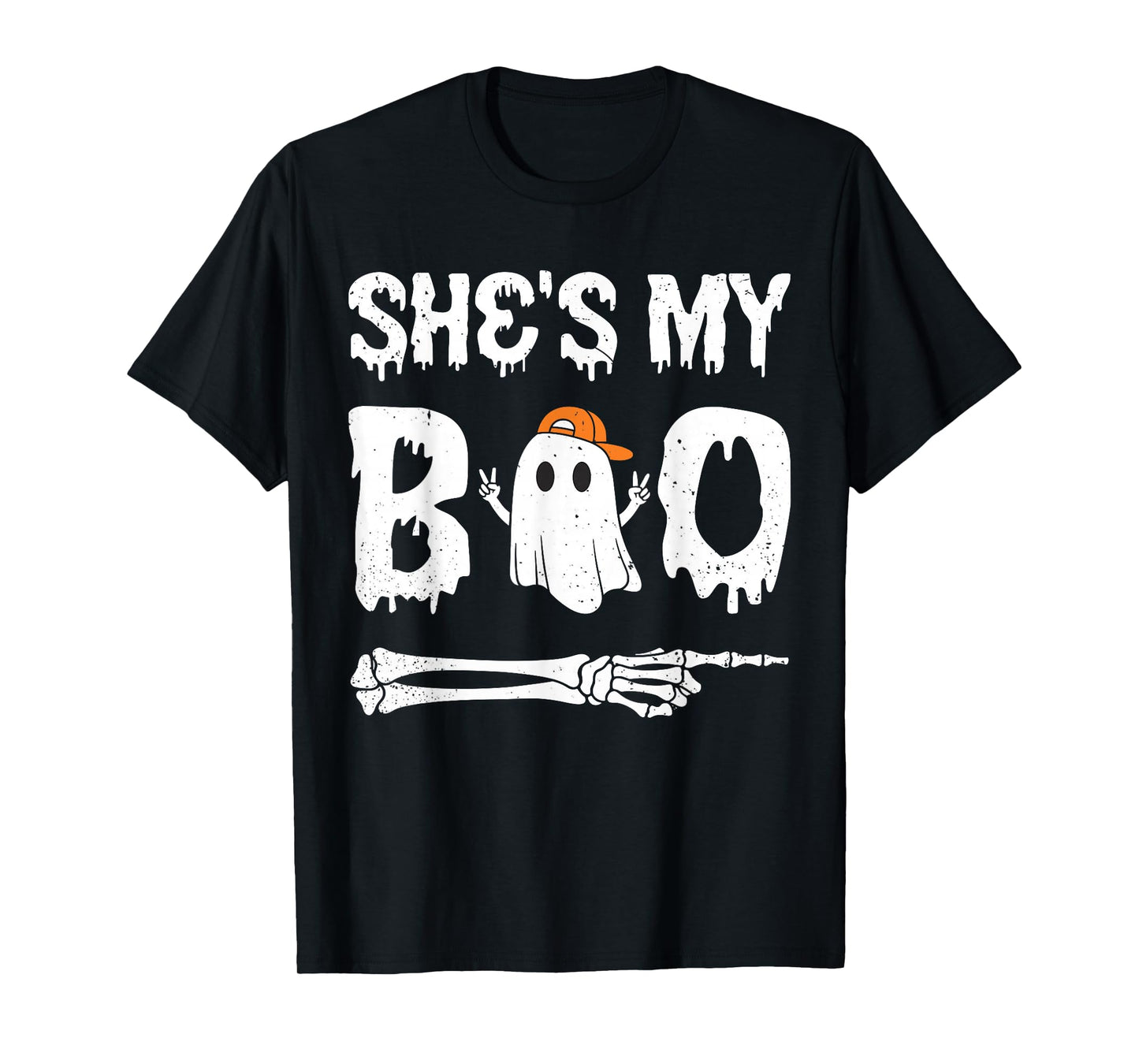 She's My Boo Matching Halloween Pajama Couples He's My Boo T-Shirt