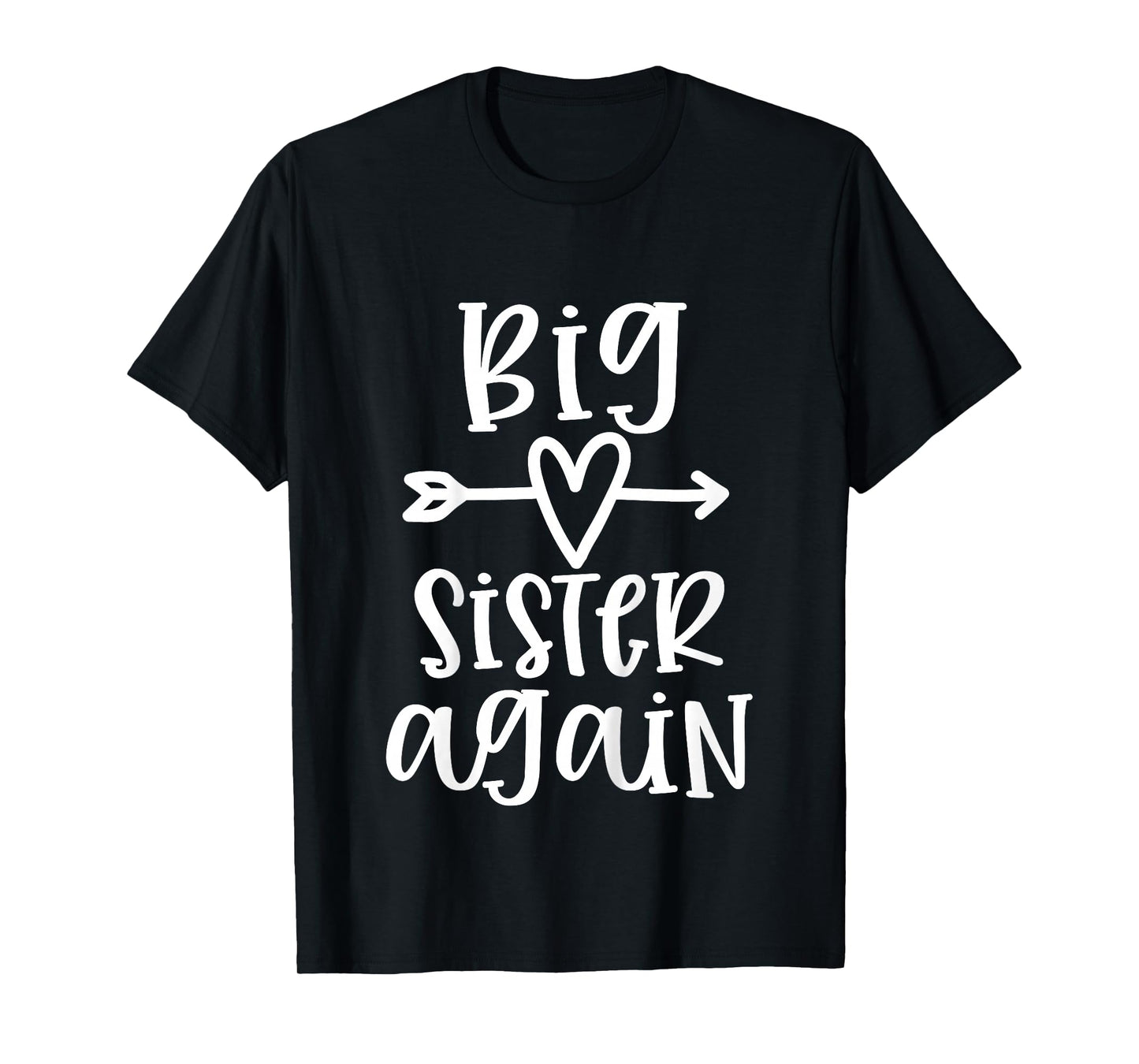 Big Sister Again for Girls Sibling Announcement Cute T-Shirt