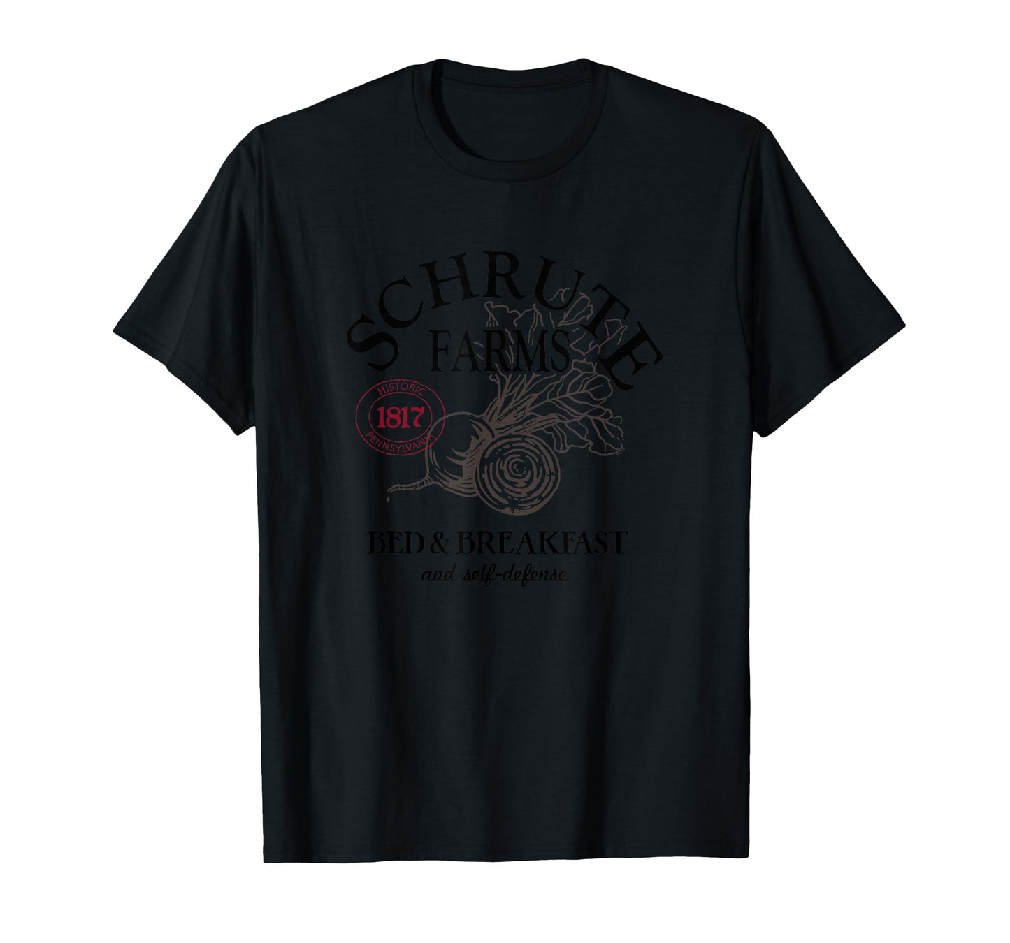 The Office Schrute Farms Large Label T-Shirt