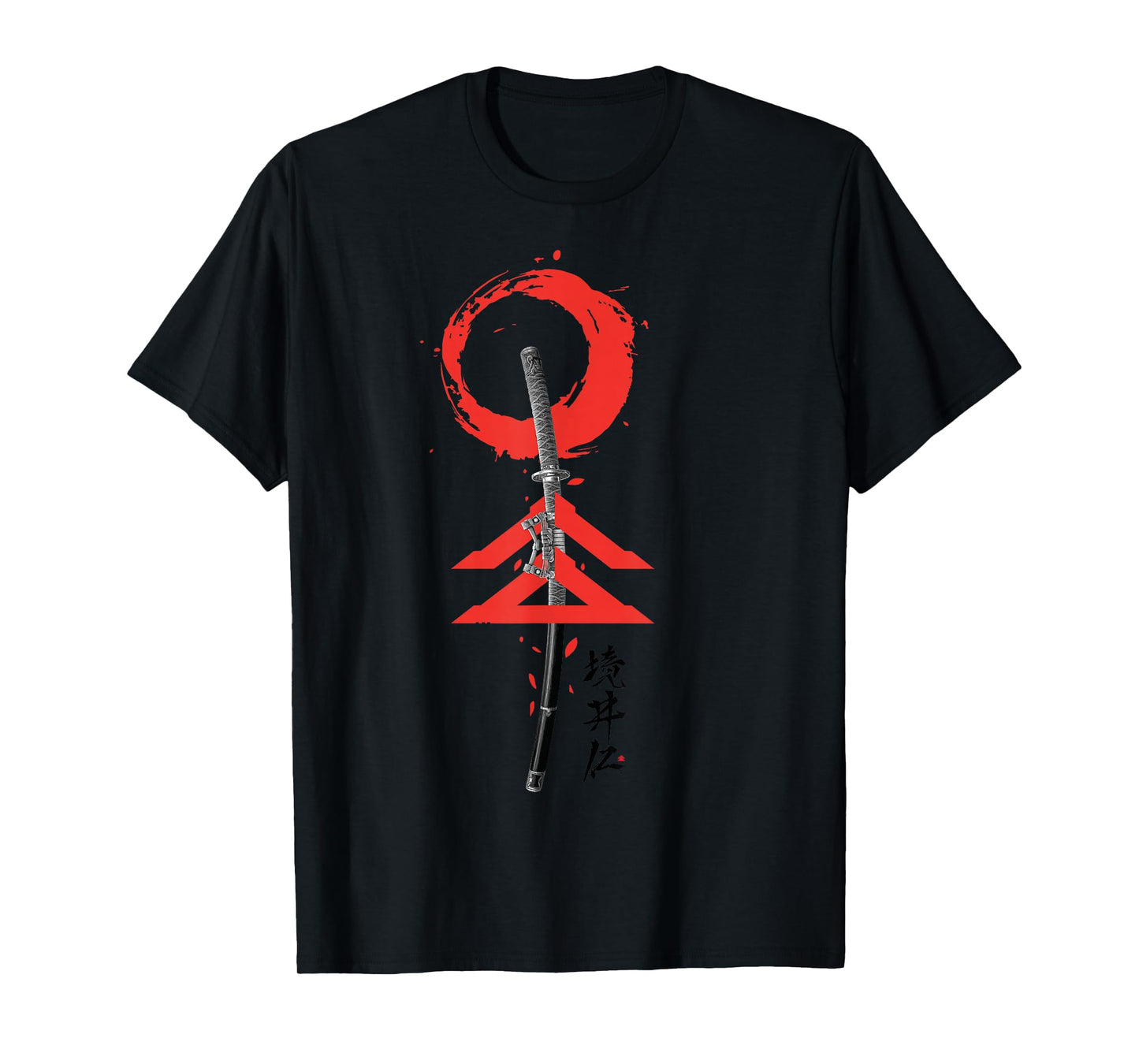 The Japanese Spirits Samurai Warrior Sword T-Shirt