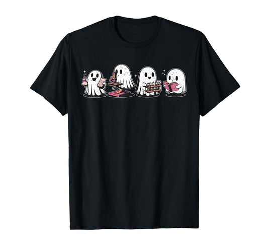Cute Halloween Science Chemistry Ghost Laboratory Teacher T-Shirt