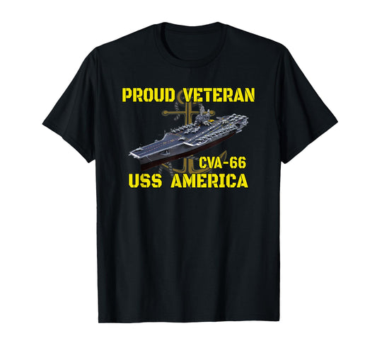 Aircraft Carrier USS America CVA-66 Veterans Father Grandpa T-Shirt