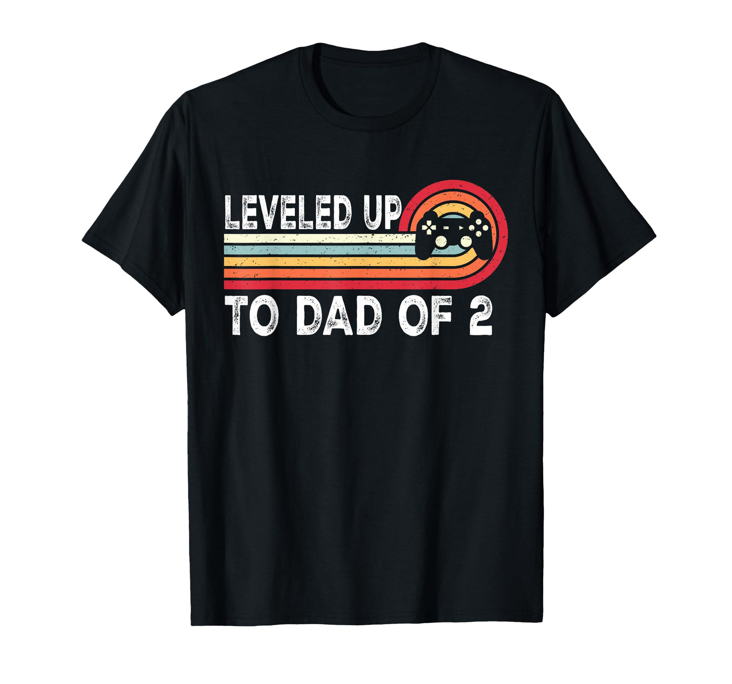 Leveled Up To Dad of 2 Daddy Again Pregnancy Announcement T-Shirt