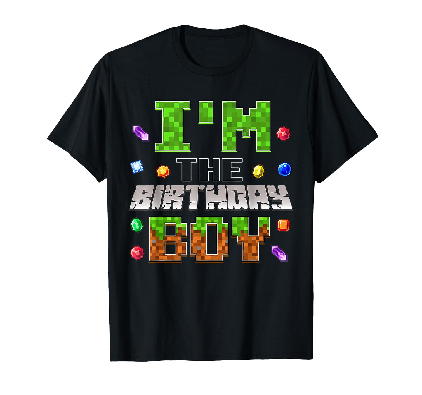 I'm The Birthday Boy Game Pixel Number Birthday Party T-Shirt
