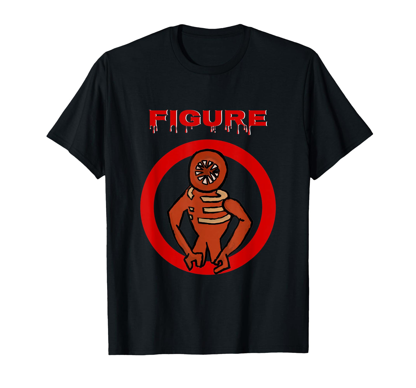 2022 Black Monster Horror Game Doors Figure T-Shirt