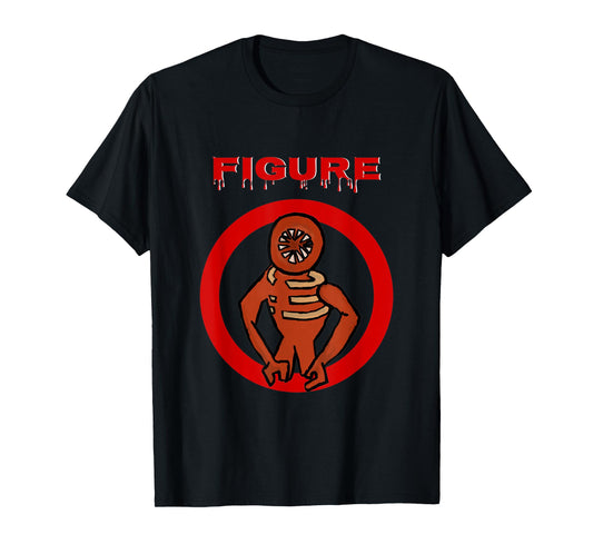2022 Black Monster Horror Game Doors Figure T-Shirt