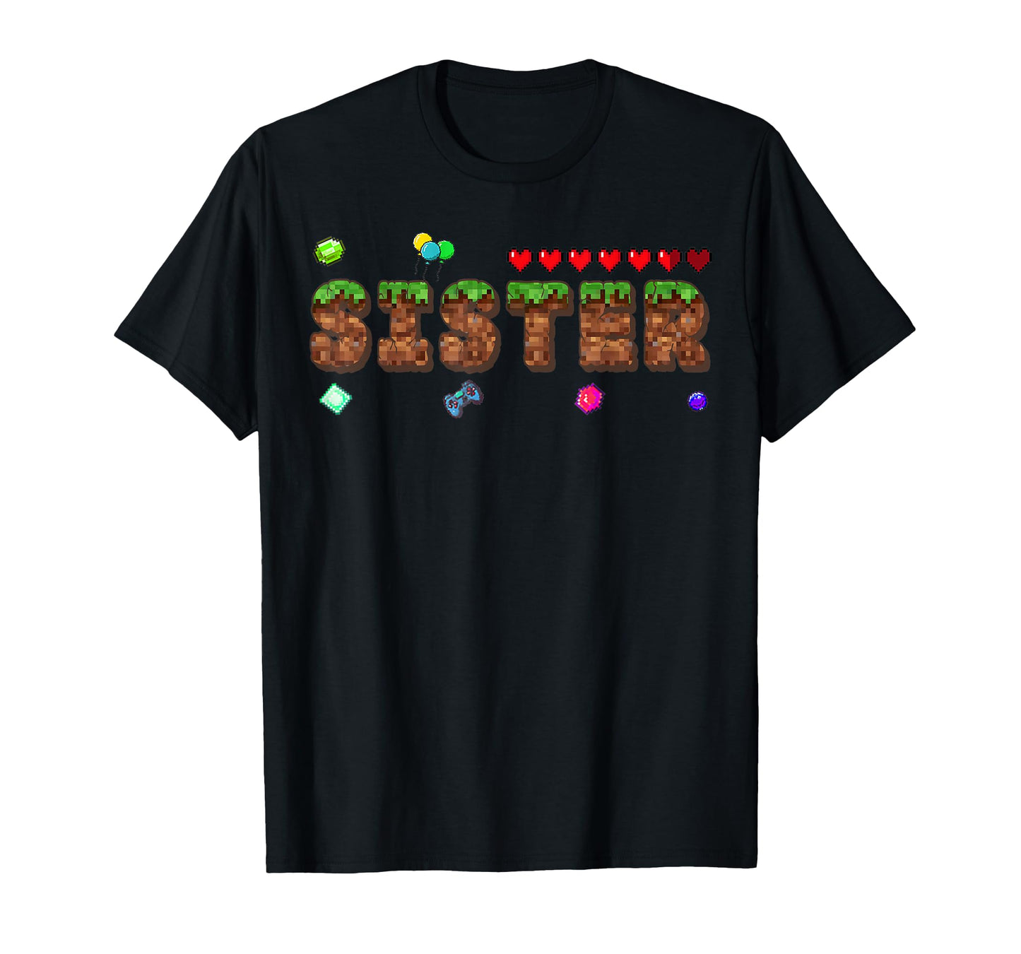 Sister Of The Birthday Boy Pixel Game Party Matching Family T-Shirt