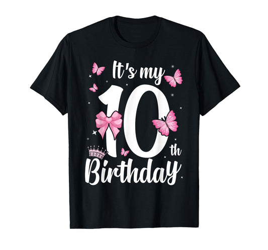 10th Coquette Themed Birthday 10 Year Old Girl Coquette Bow T-Shirt