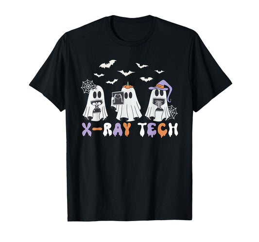 Cute Funny X-ray Tech Ghosts Boo Sheet Radiology Halloween T-Shirt