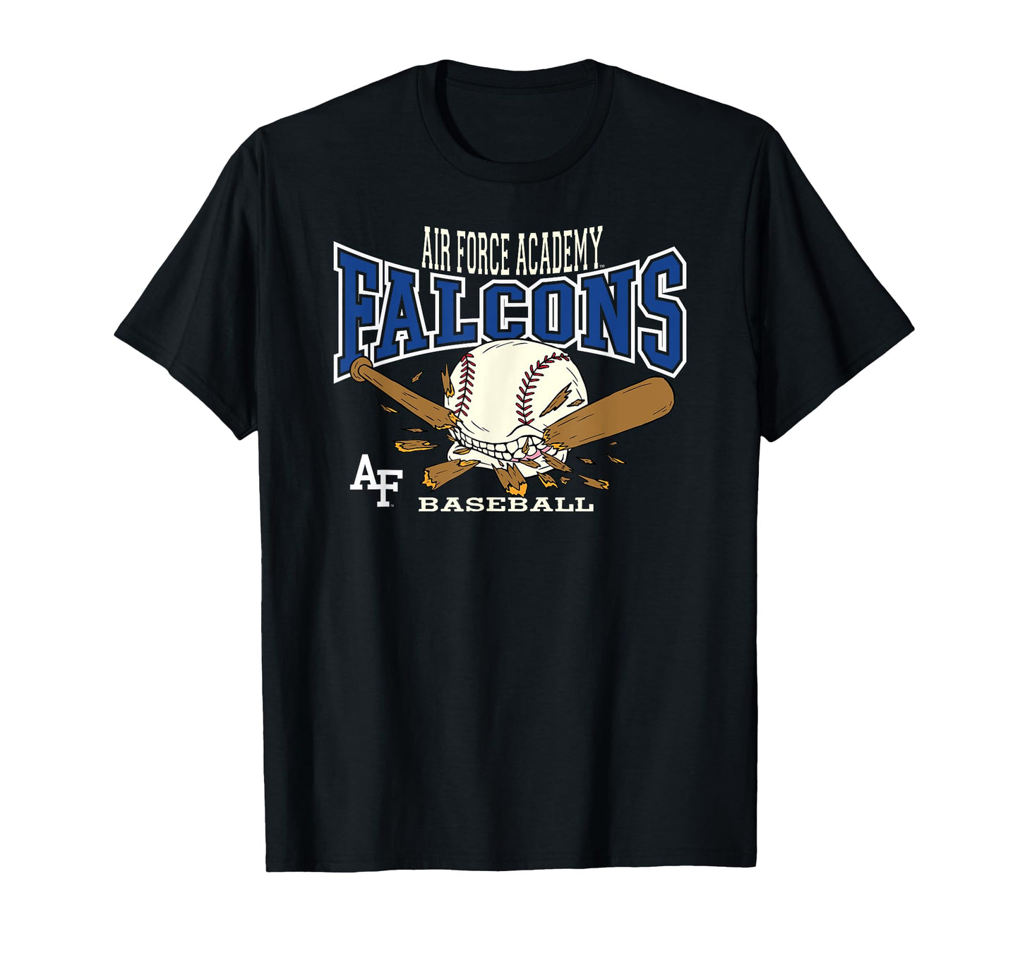 Air Force Falcons Baseball Bite Dark Gray T-Shirt