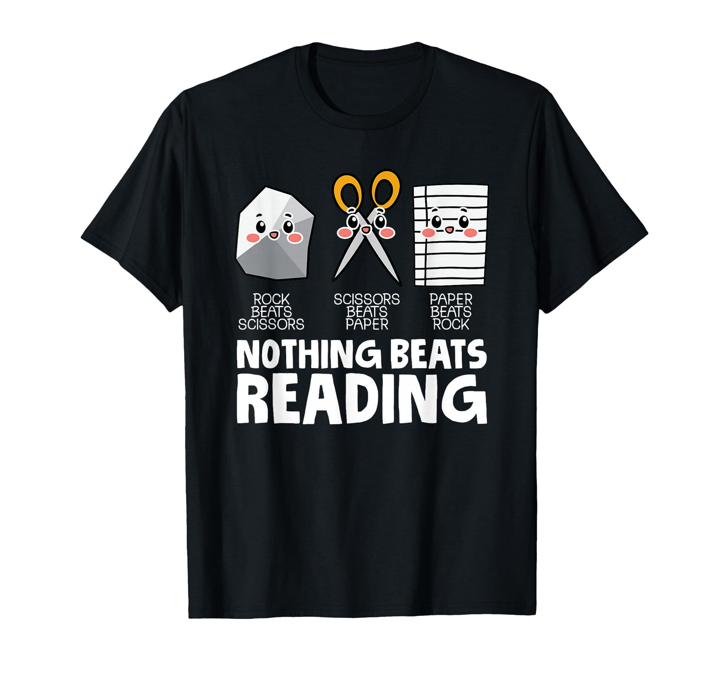 rock paper scissor nothing beats reading T-Shirt