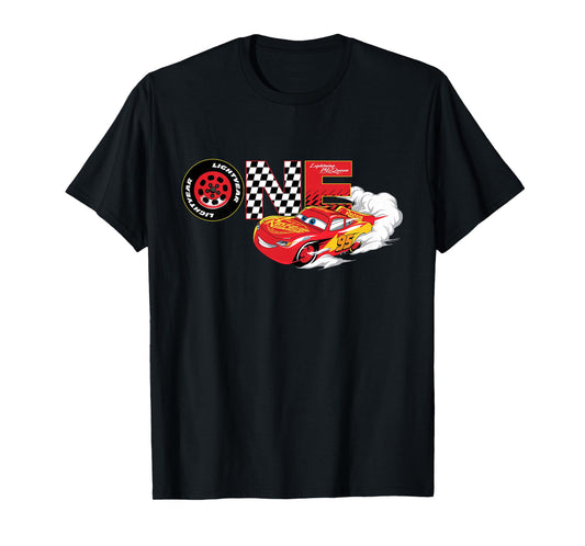 Disney & Pixar's Cars Numbers 1 First 1st Birthday Party T-Shirt