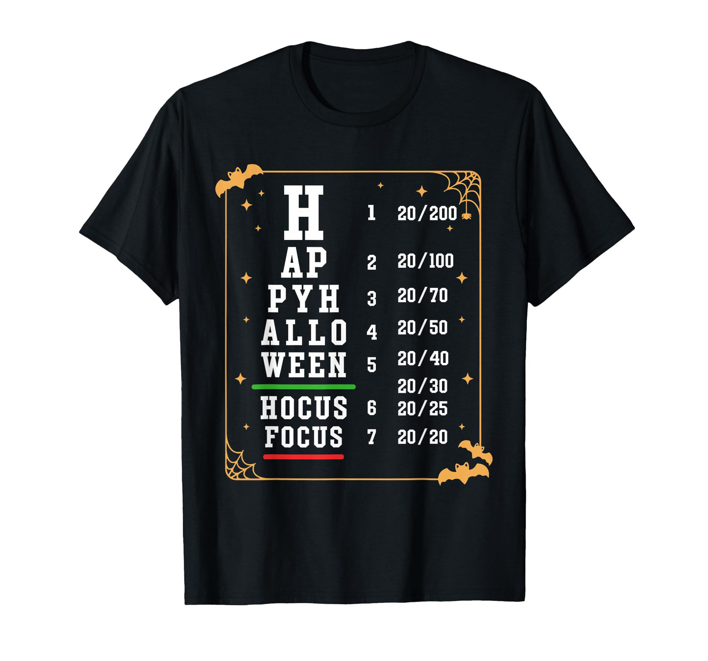Optometry Halloween Spooky Ophthalmologist Funny Eye Doctor T-Shirt