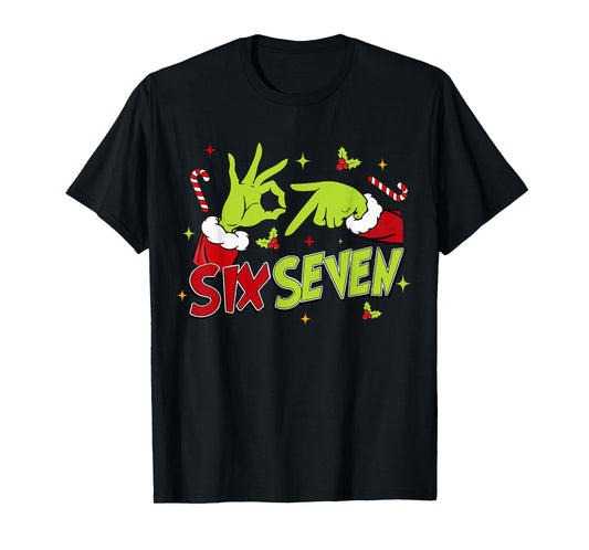 67 Meme Humor 6-7 Funny Six Seven Christmas T-Shirt