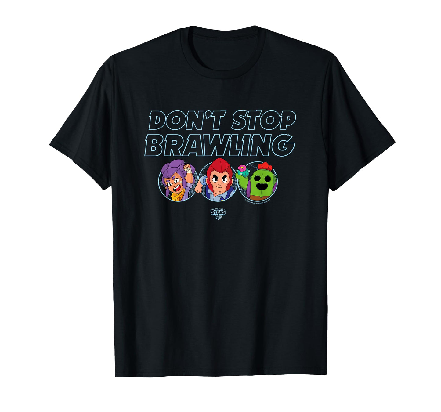Brawl Stars Don't Stop Brawling Colt Spike & Shelly Portrait T-Shirt