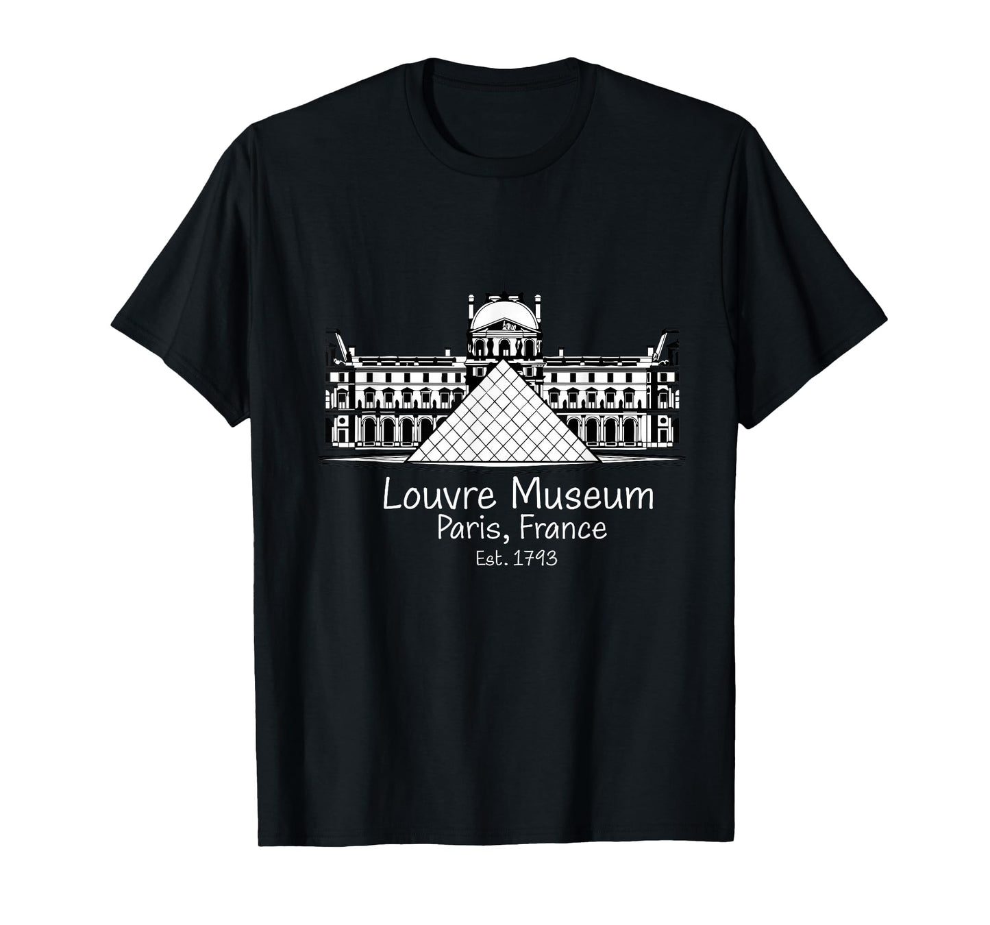 louvre Museum Paris Flag Souvenir Men Women Girls Boys T-Shirt