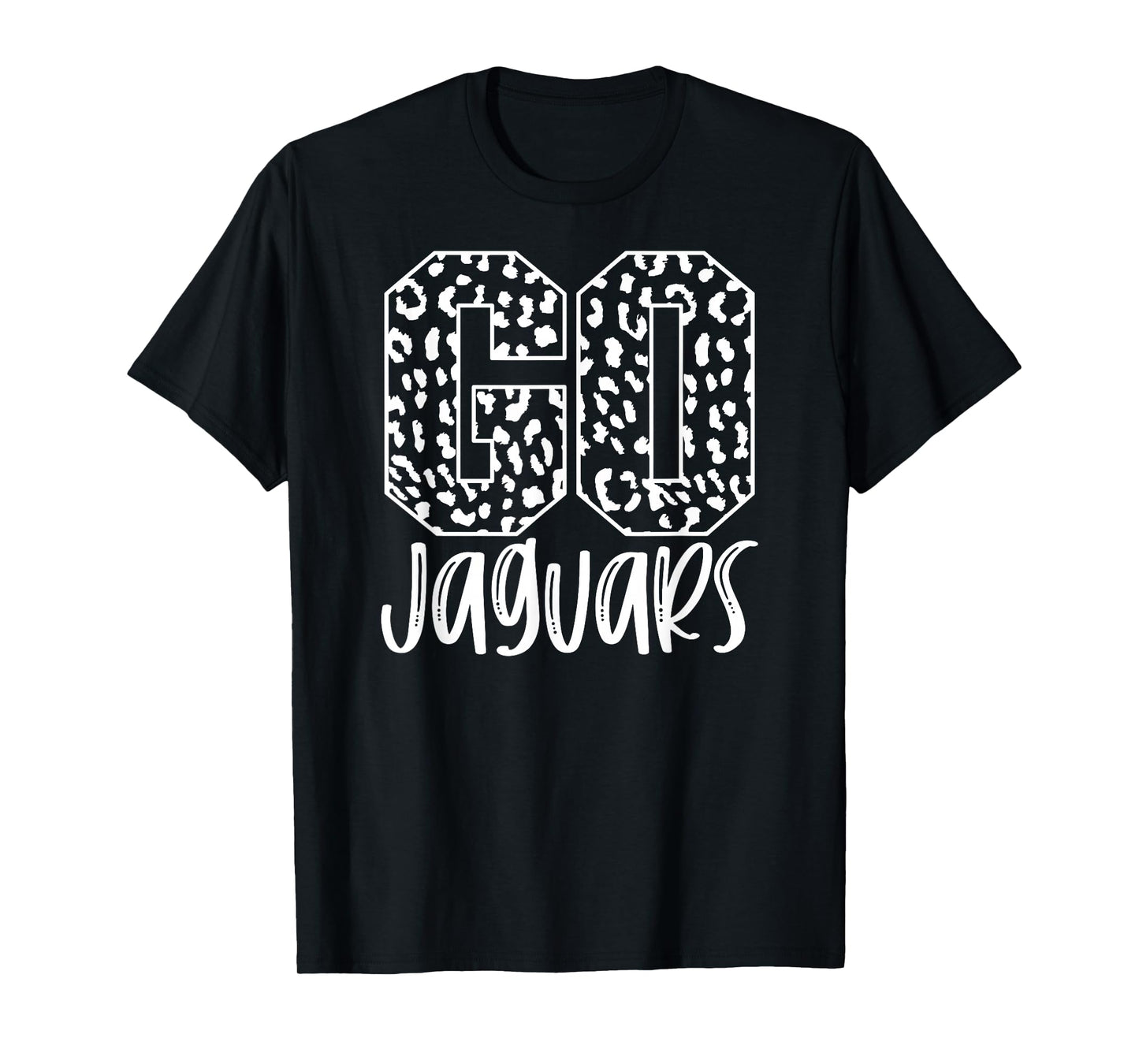Jaguars Team Mascot School Spirit Game Night Leopard Print T-Shirt