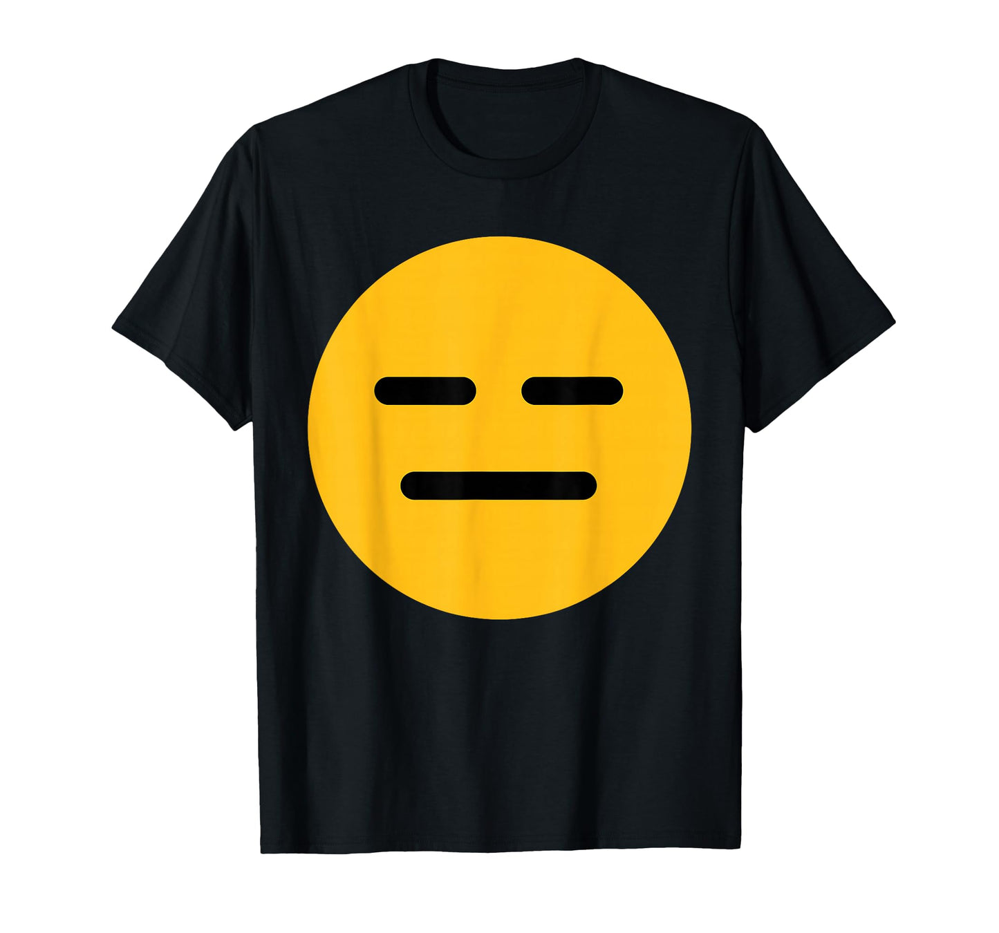 Funny Emoticon Expressionless Face with Straight Mouth T-Shirt