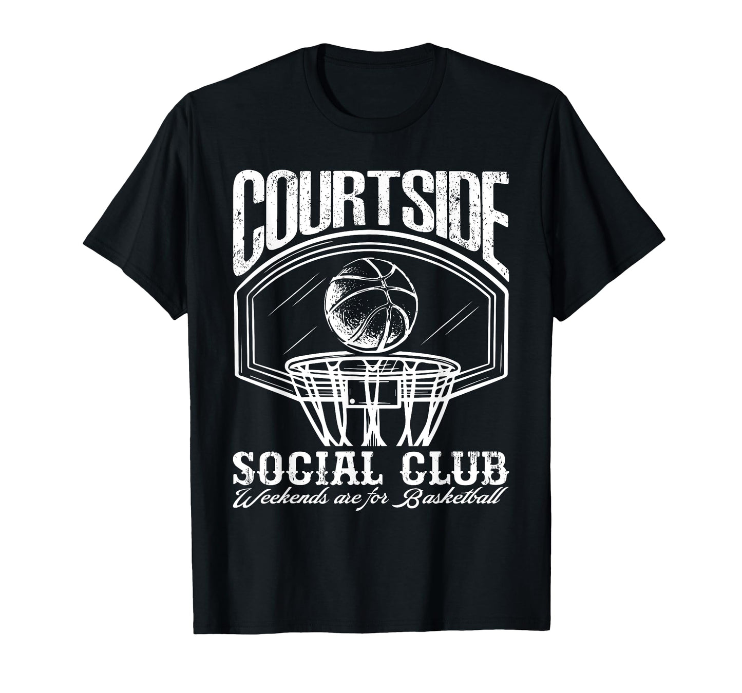 Funny Courtside Social Club Game Day Basketball Basketballer T-Shirt