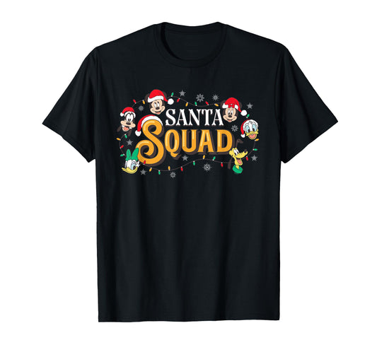 Disney Mickey & Friends Santa Squad Family Christmas Trip T-Shirt