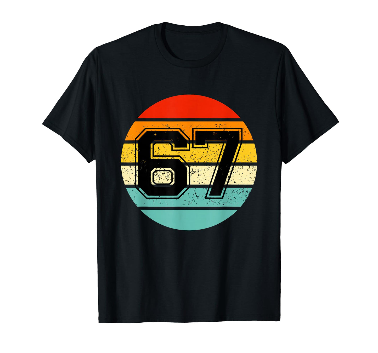 67 Meme Six Seven 6 7 Meme Funny Number Vintage T-Shirt
