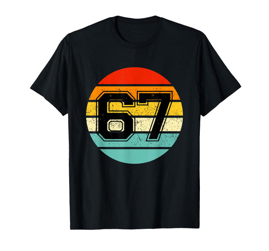 67 Meme Six Seven 6 7 Meme Funny Number Vintage T-Shirt