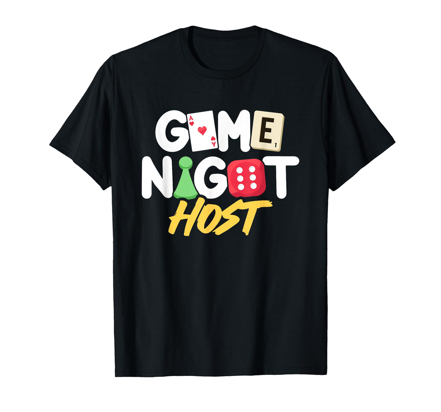 Game Night Host Board Game Trivia Night Team Women Men T-Shirt