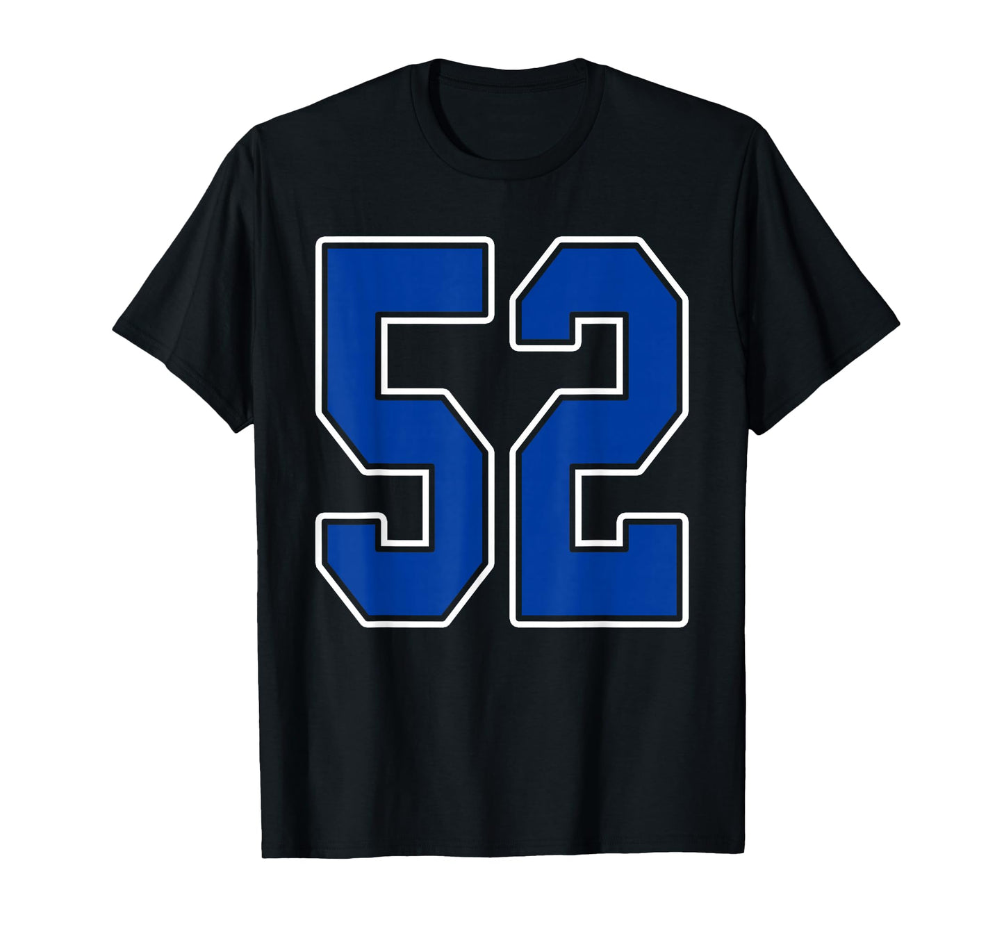 Royal Blue and White Number 52 Jersey Player Uniform #52 Fan T-Shirt