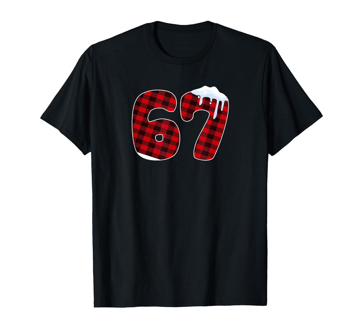 67 Christmas Meme 6 7 Numbers Six Seven Funny Xmas Pajamas T-Shirt