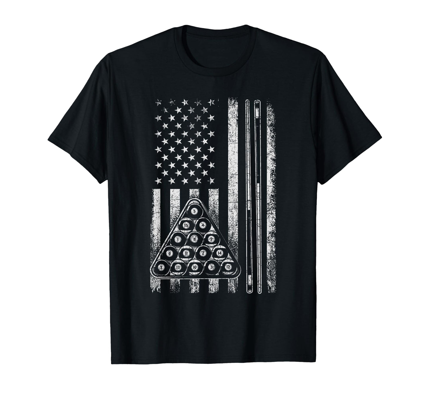 Billiard Game - USA American Flag Pool Player Sports Lover T-Shirt