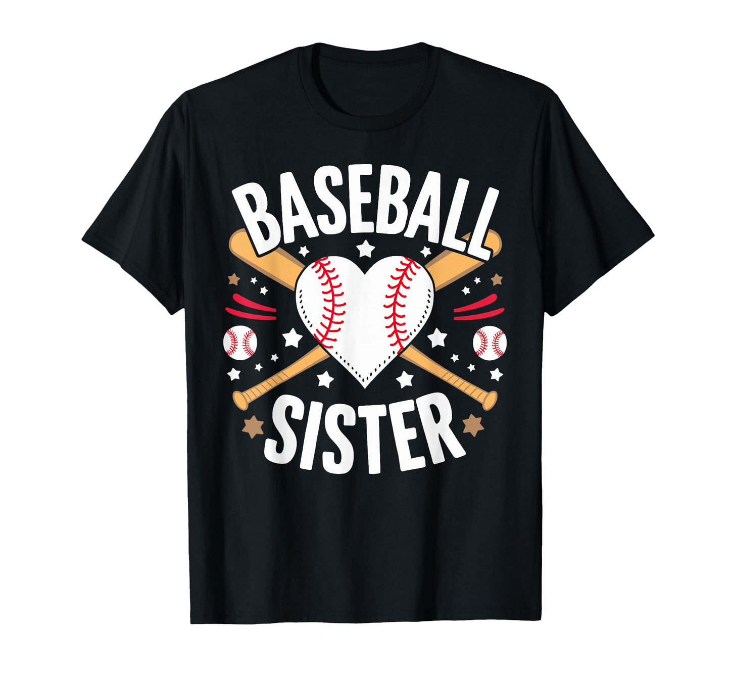 Funny Sister Baseball Sister T-Shirt
