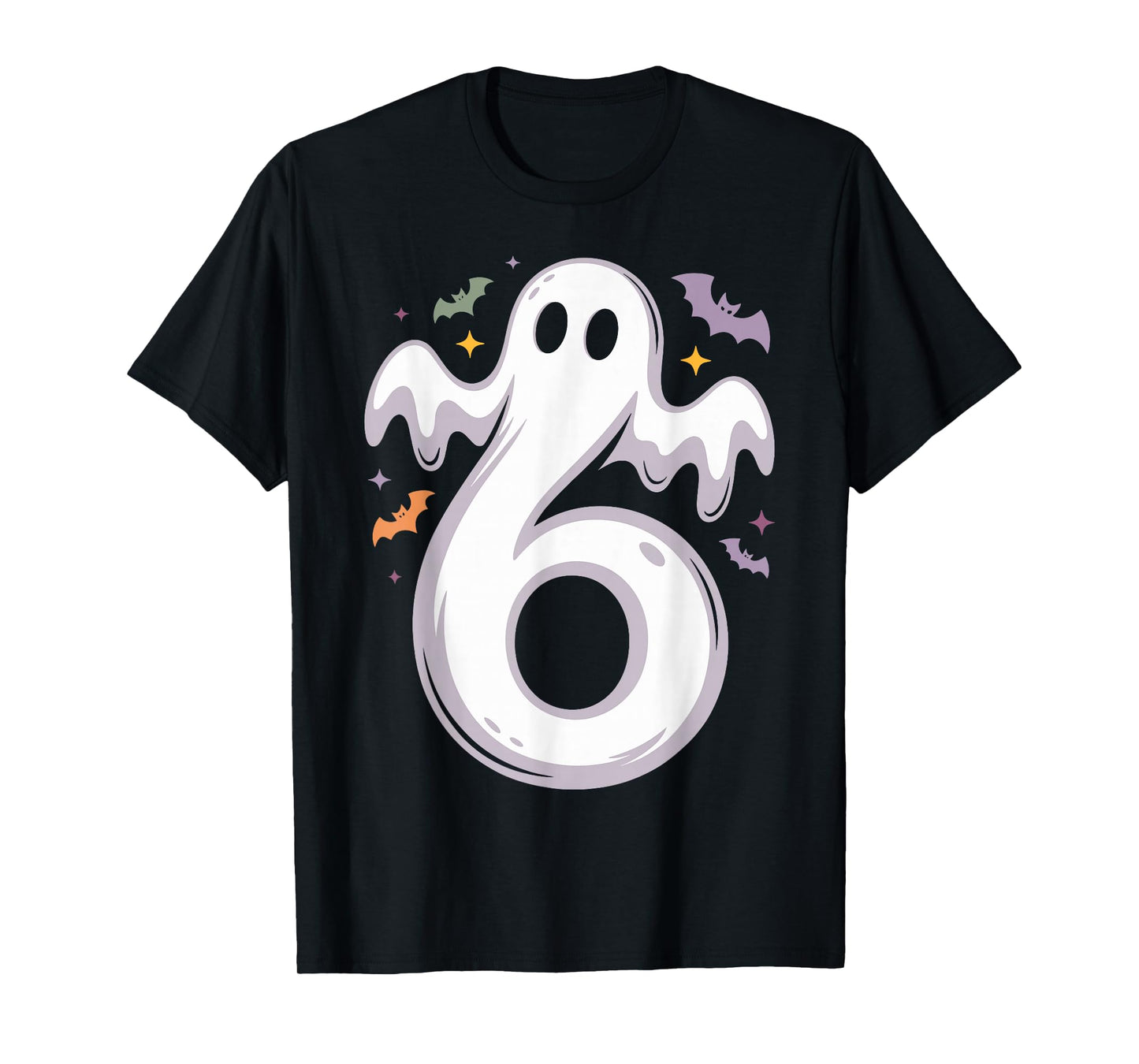 Funny 6 Ghost Meme Halloween Costume Matching Design T-Shirt