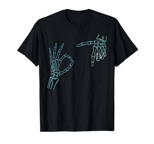 67 Meme Skeleton Hand 6 7 Halloween Six Seven T-Shirt