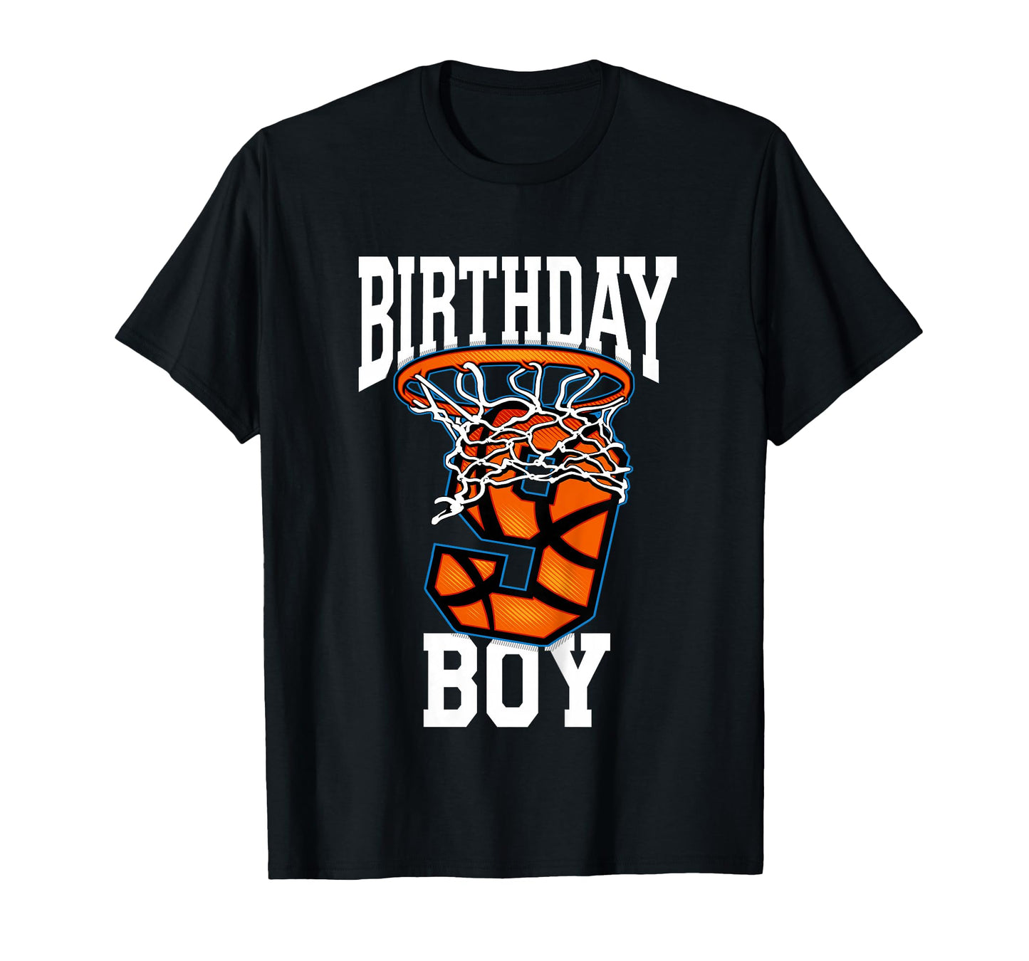 9 Year Old Birthday Shirt Boy Basketball 9th Bday Bball Tee T-Shirt