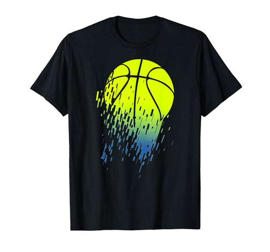 Disintegrating Neon Green Basketball Urban T-Shirt