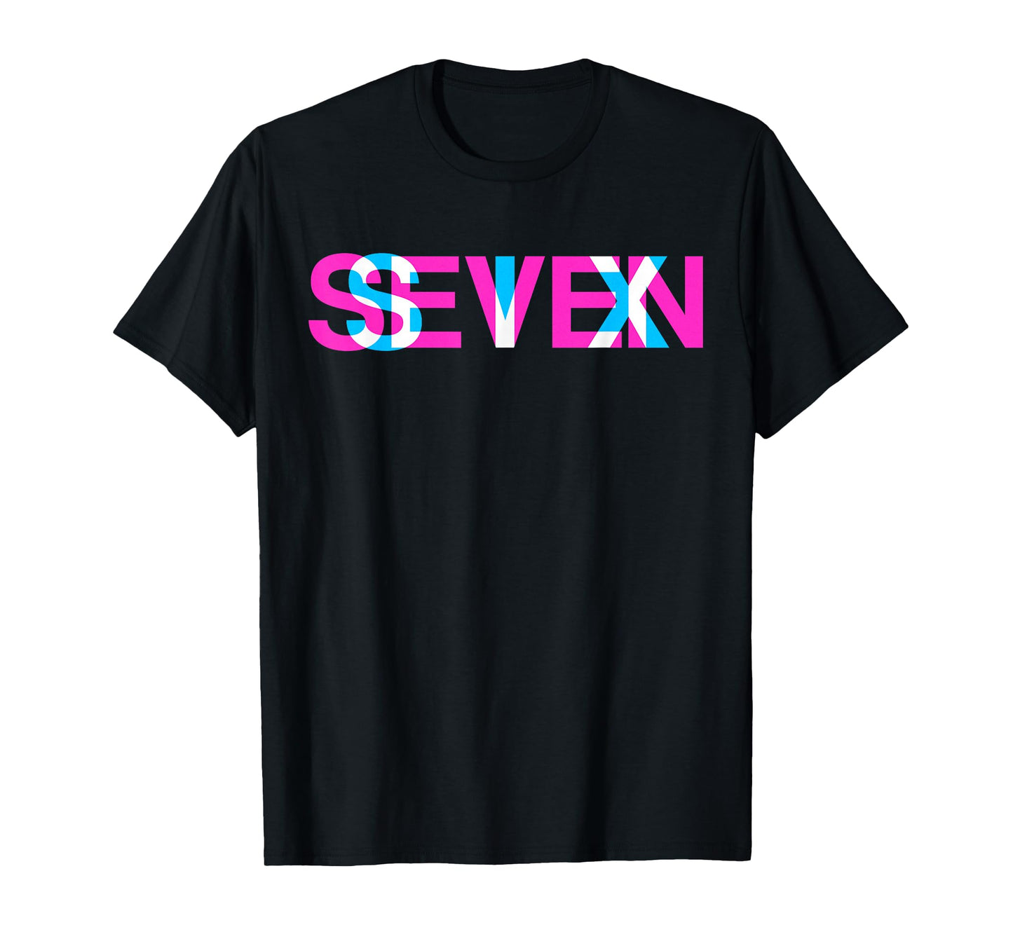 Glitch Optical Illusion Six Seven 6 7 Meme Gen Alpha Slang T-Shirt
