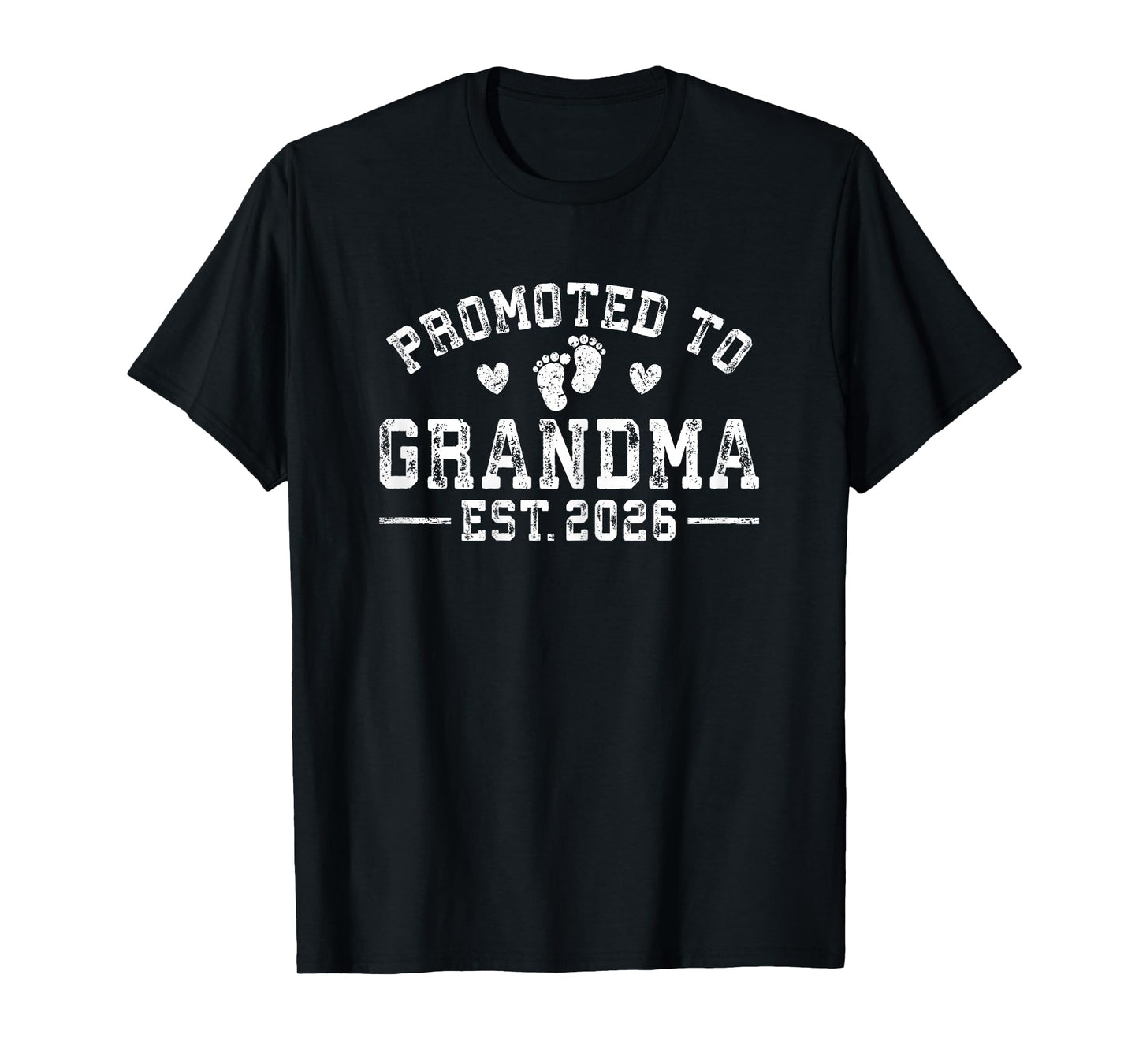 Promoted to Grandma est. 2026 Grandparents Baby Announcement T-Shirt