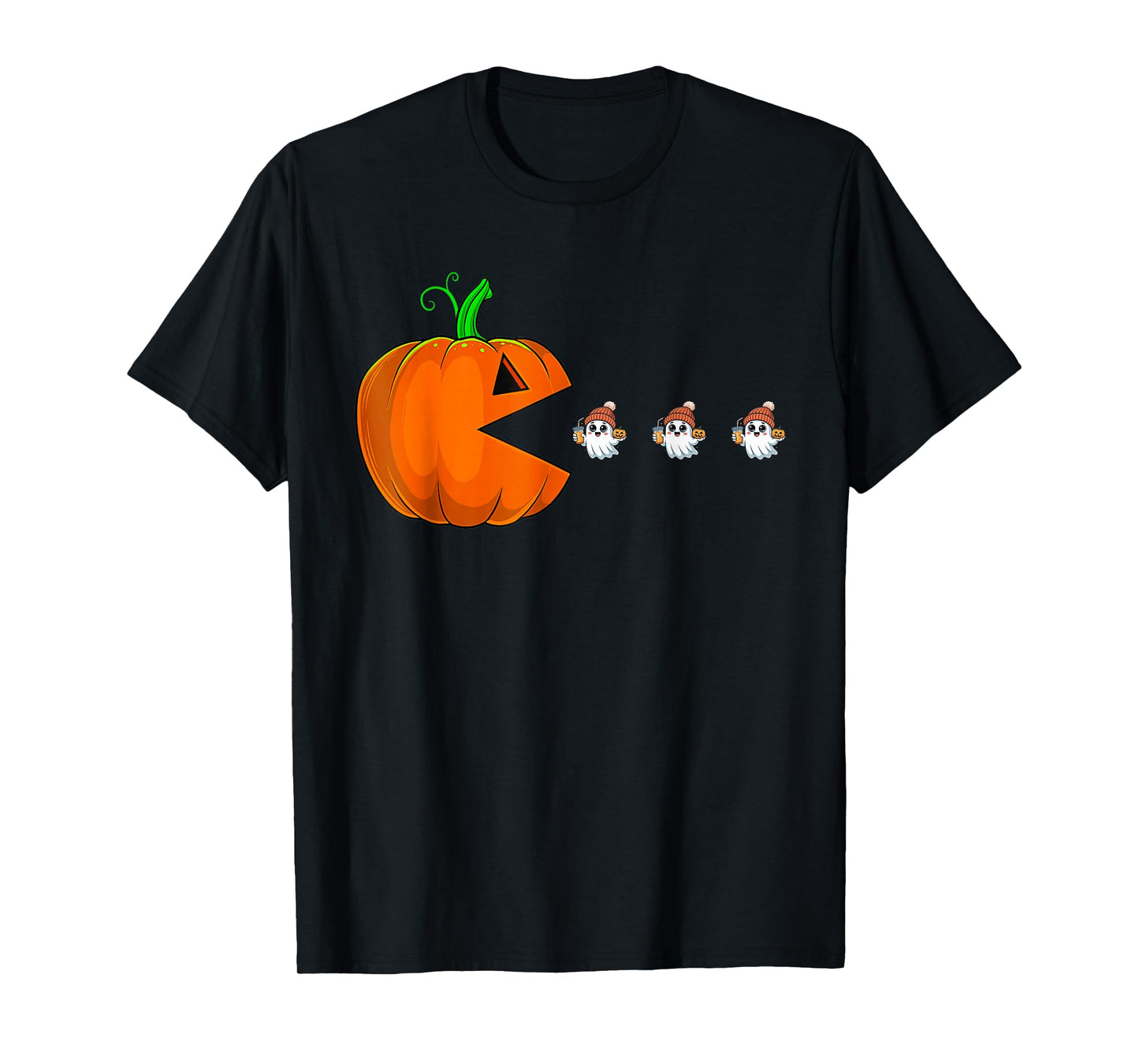 Halloween Pumpkin Funny Ghosts Boys Kids Women Men T-Shirt