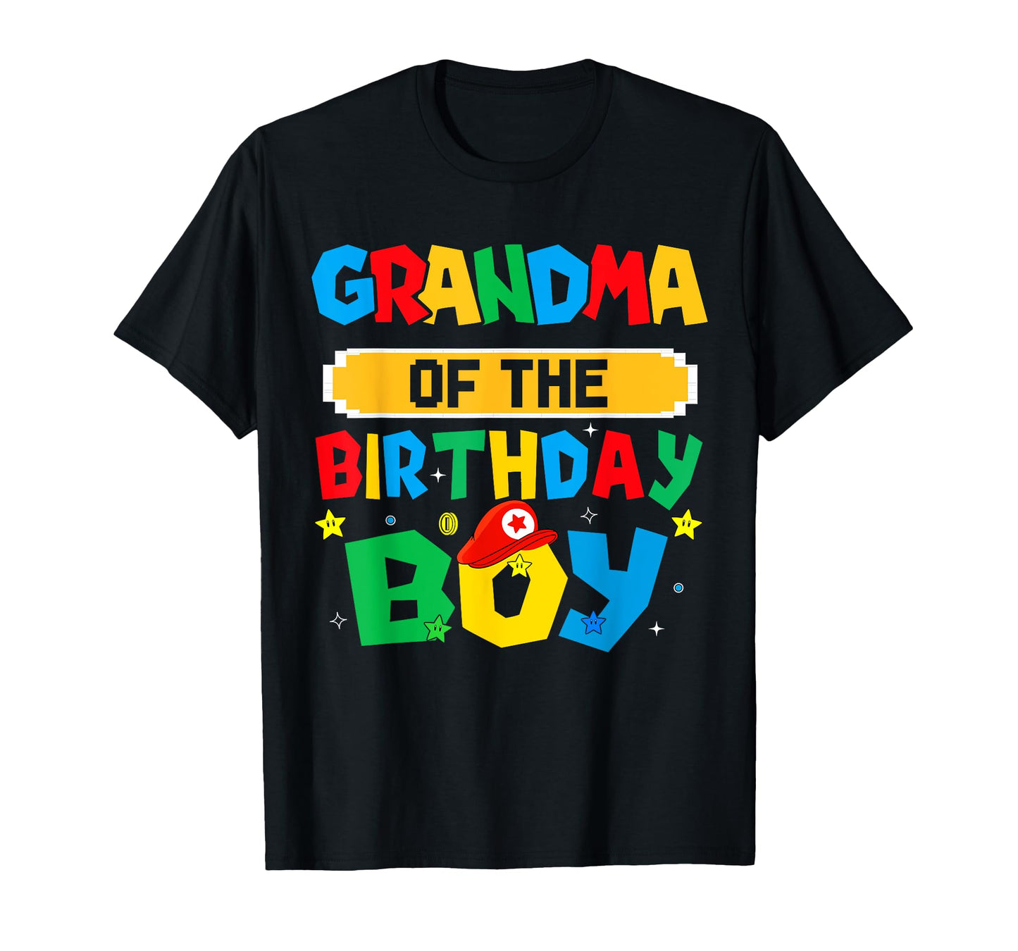 Grandma Of The Birthday Boy Game Video Gaming Match Family T-Shirt